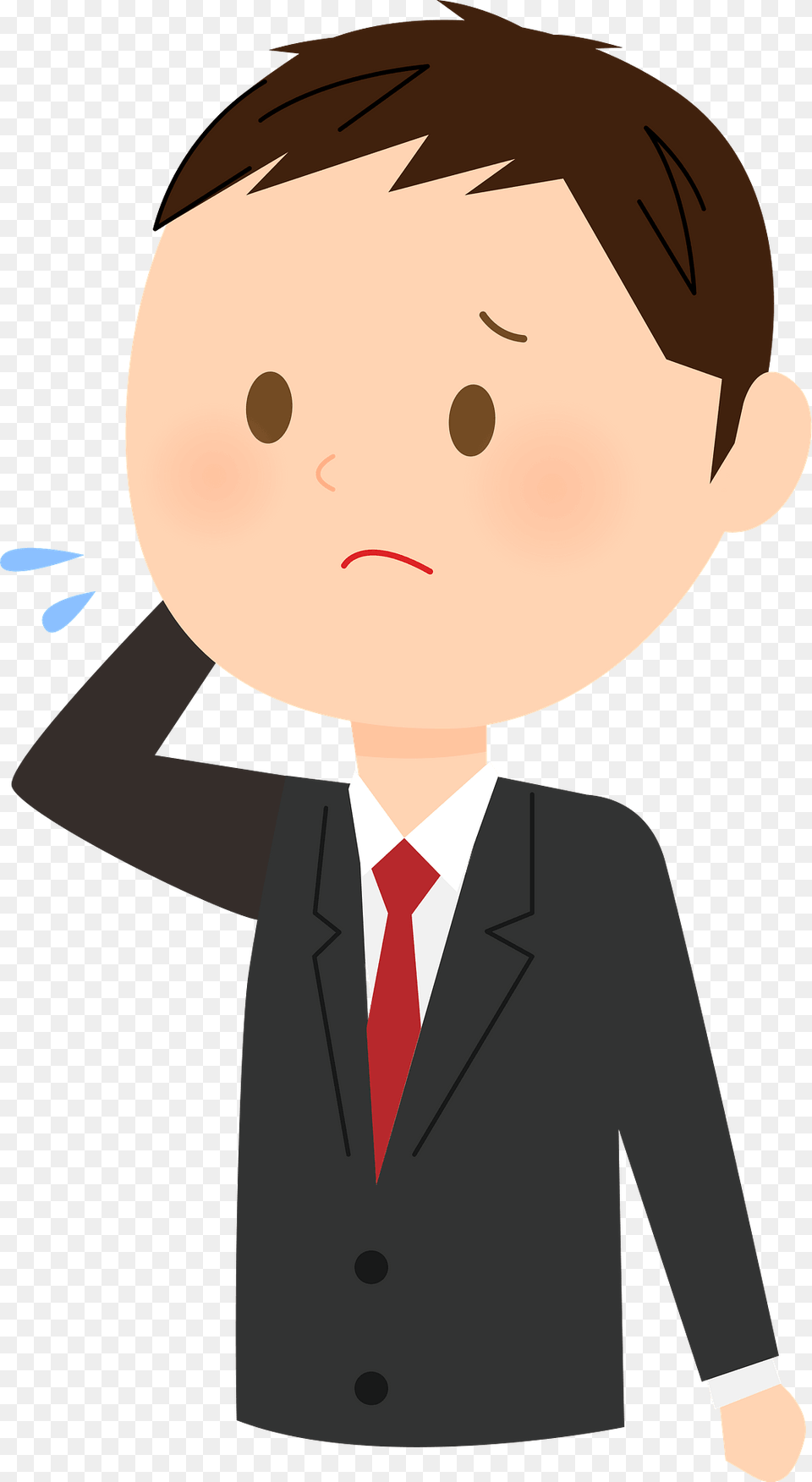 Andrew Businessman Is Troubled Clipart, Accessories, Suit, Tie, Formal Wear Png Image