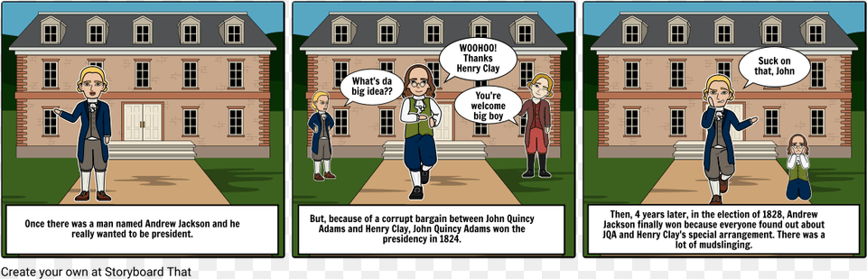 Andrew Jackson Cartoon, Architecture, Comics, Campus, Building Free Png Download