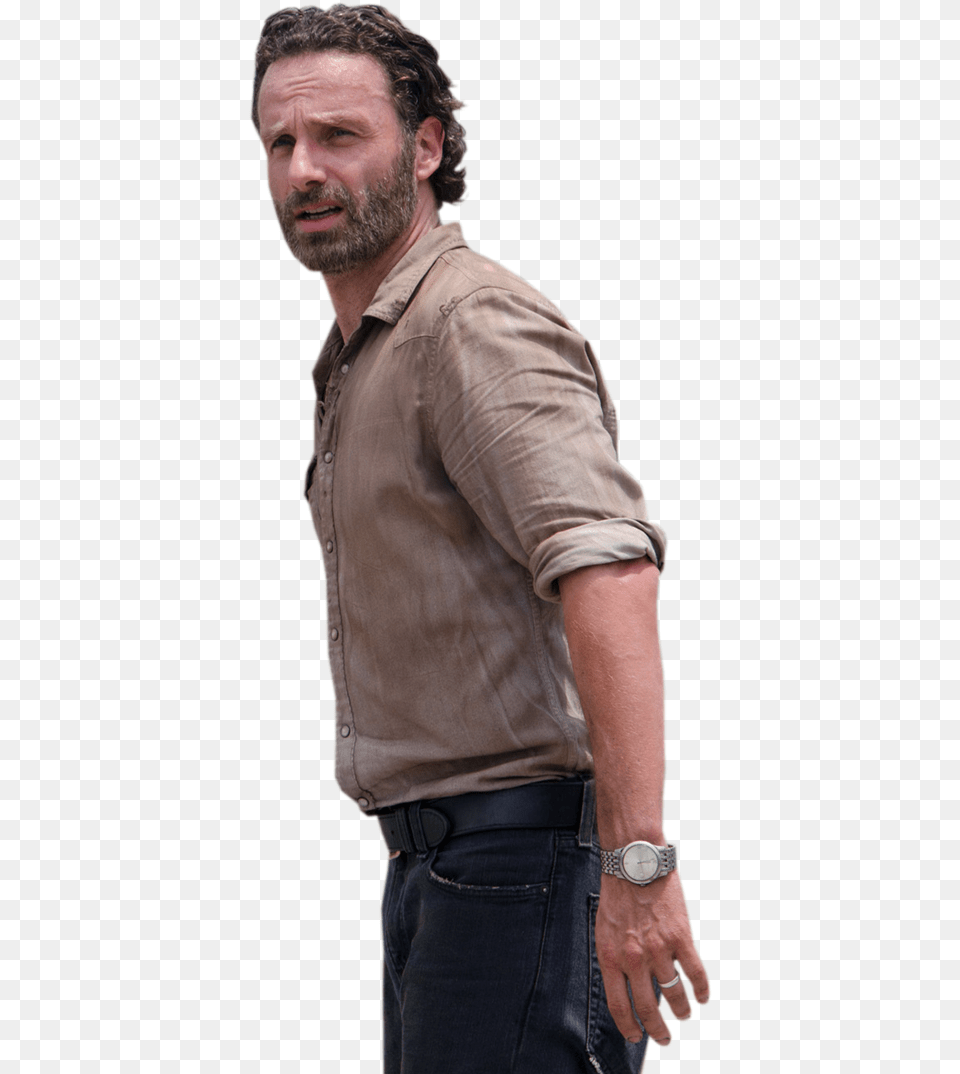 Andrew Lincoln Rick Grimes The Walking Dead Addiction Rick Walking Dead, Hand, Male, Finger, Man Free Png Download