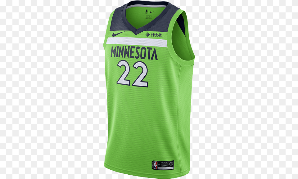 Andrew Wiggins Minnesota Timberwolves Jersey Green, Clothing, Shirt, Bib, Person Free Png Download