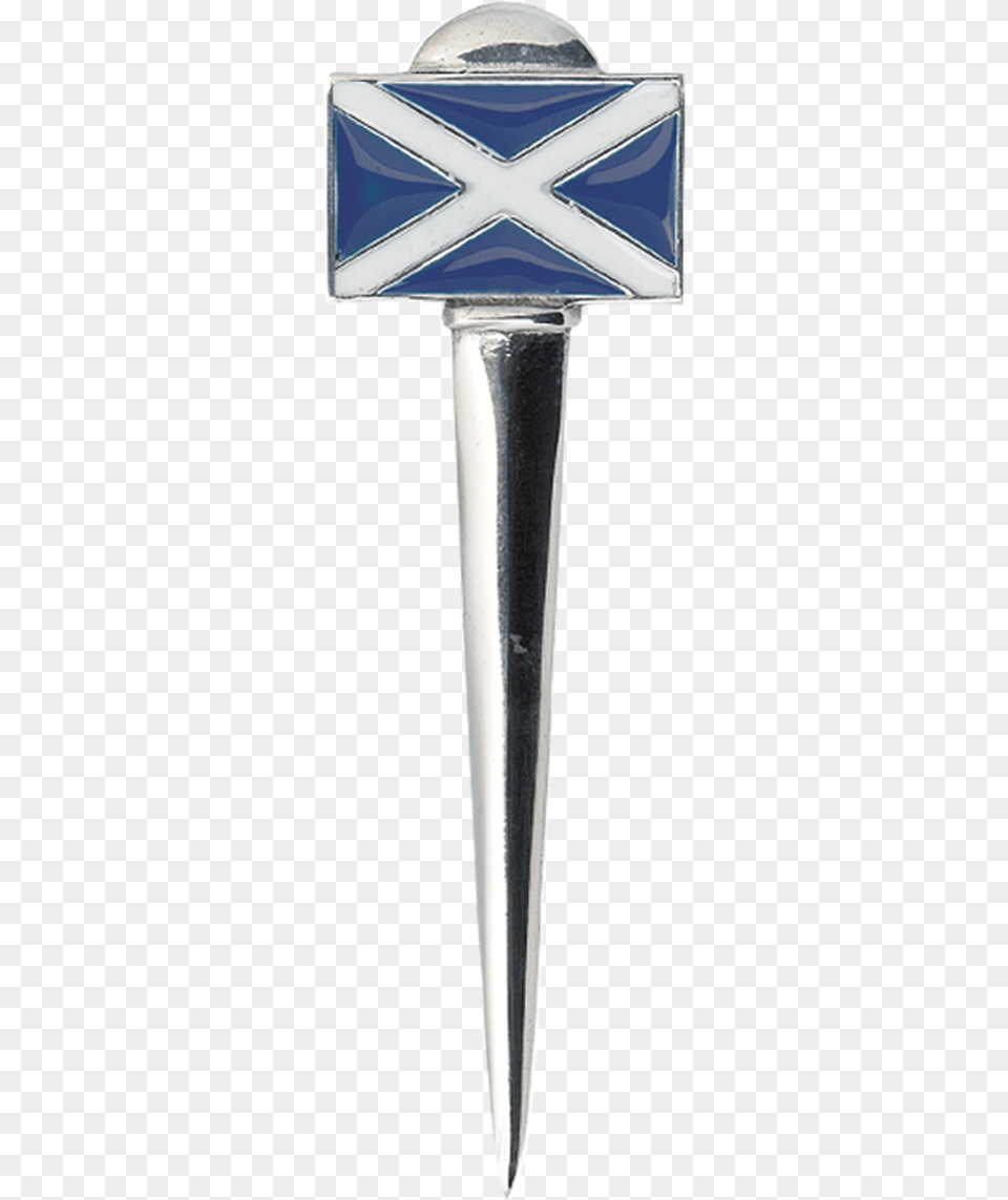 Andrews Enamel Saltire Kilt Pin, Blade, Knife, Weapon, Dagger Png Image