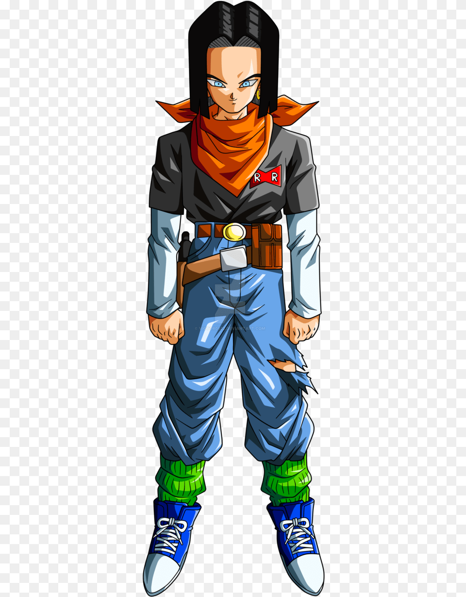 Android 17 By Michsto N 17 Dragon Ball, Book, Comics, Publication, Person Png