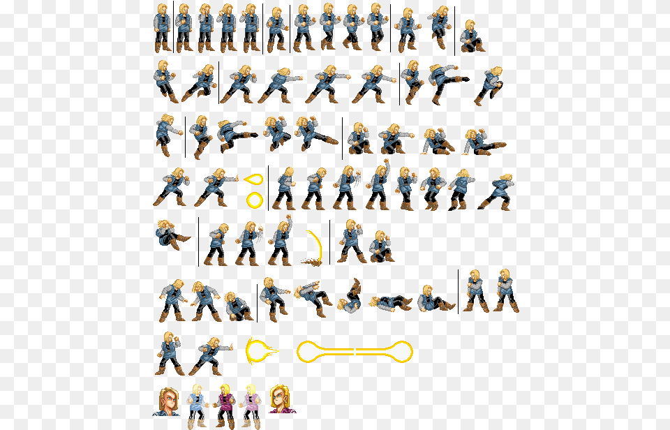 Android 18 By Belial Android 18 Sprite, People, Person, Baby, Martial Arts Png