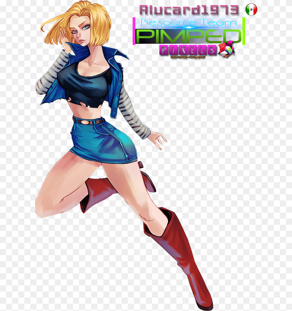 Android 18 Pin Up, Book, Publication, Comics, Adult Free Png Download
