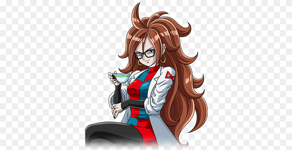 Android 21 Dragon Ball Fighterz Stamps, Book, Comics, Publication, Adult Png