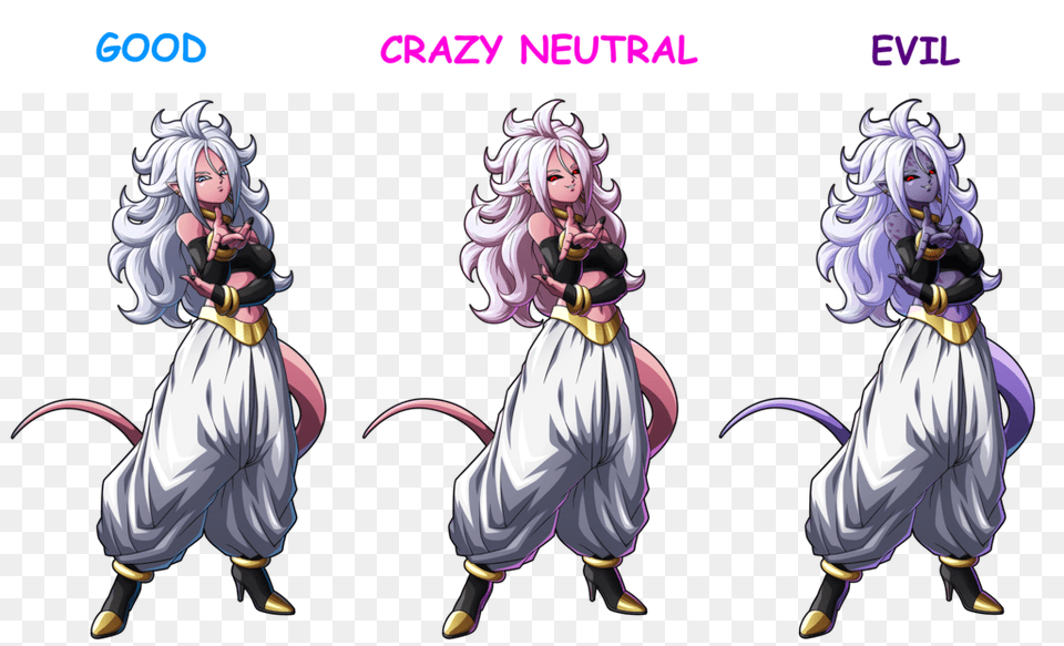 Android 21 Forms By Frostthehobidon Android 21 Good Vs Evil, Book, Comics, Publication, Adult Free Png Download