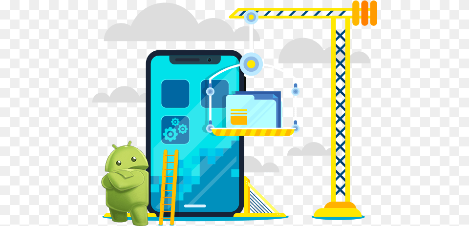Android, Bus Stop, Outdoors, Bulldozer, Machine Free Png