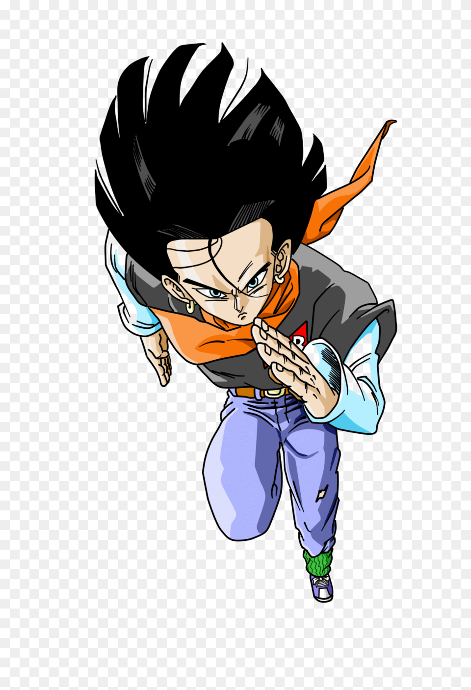 Android And Vegeta Vs Android And Trunks, Book, Comics, Publication, Person Png