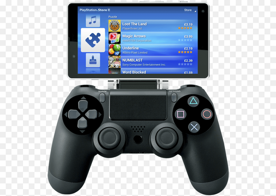 Android Clip Ps4 Controller Playstation Controller With Screen, Electronics, Mobile Phone, Phone, Joystick Png Image