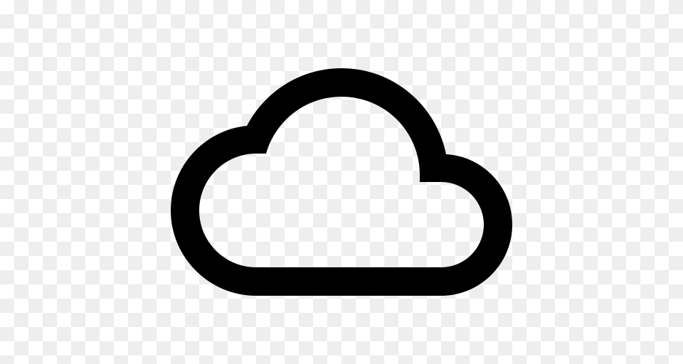 Android Cloud Outline Outline Tram Icon With And Vector, Gray Free Png Download