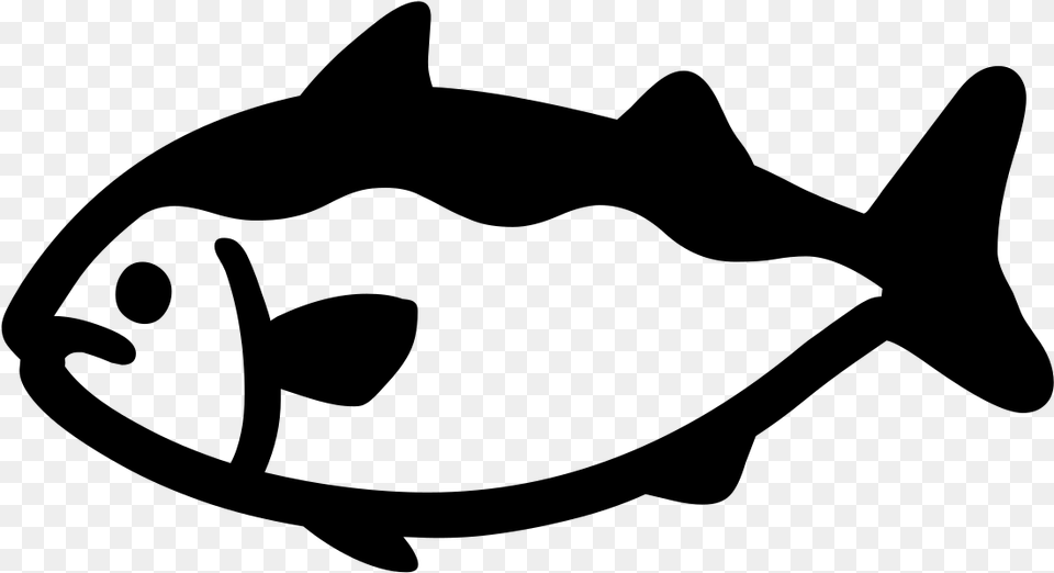 Android Emoji 1f41f Fish Black And White Emoji, Gray Png