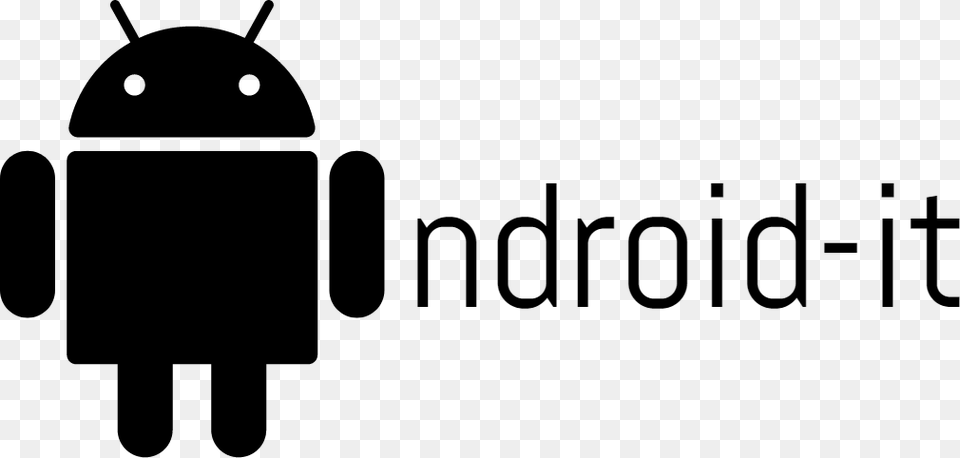 Android It Header Logo Black, Gray Png Image