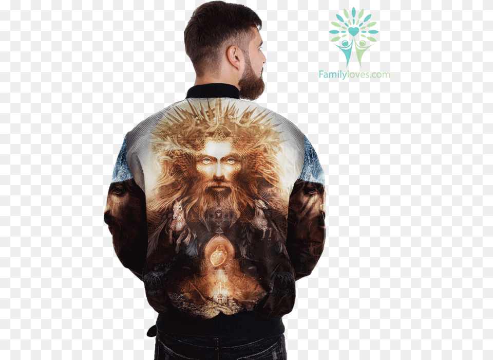 Android Jesus Over Print Jacket Tag Familyloves Marine Corps Tattoo Military Police, T-shirt, Clothing, Adult, Man Free Png