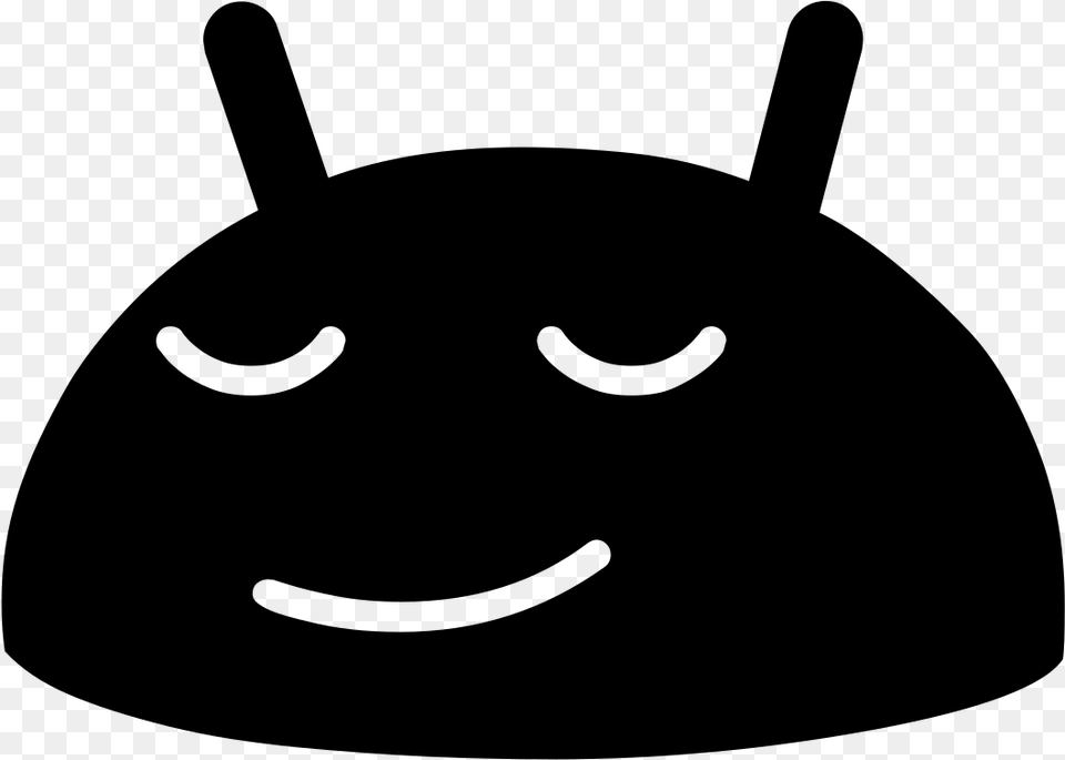 Android Laughing Emoji Black, Gray Free Png