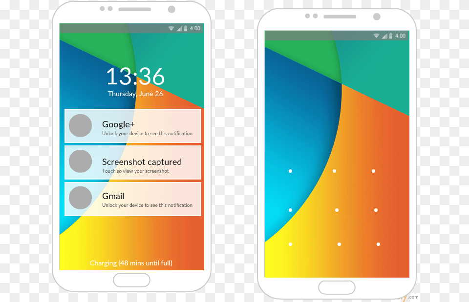 Android Mockup Template Of A Lock Screen Design, Electronics, Mobile Phone, Phone Free Png