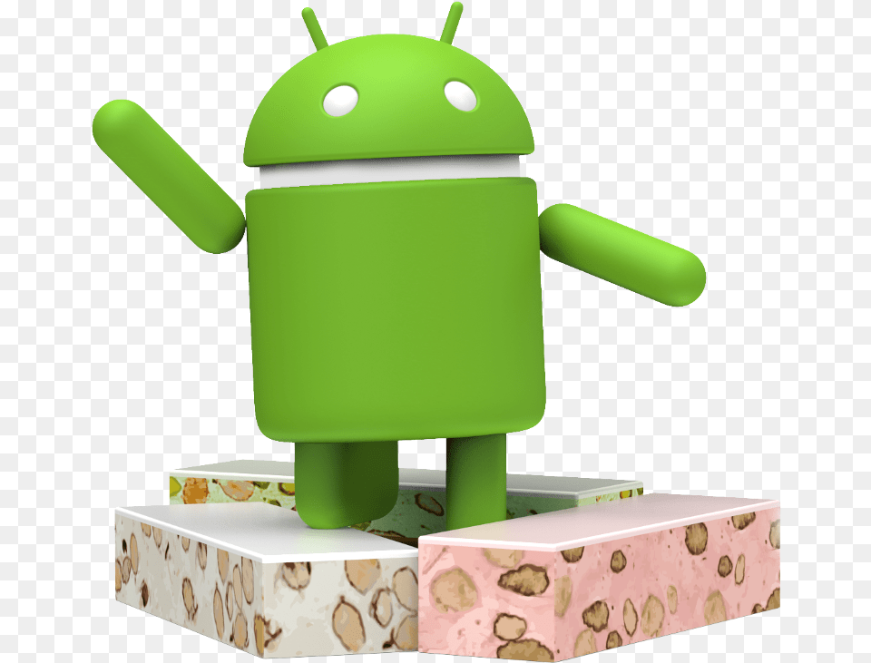 Android Nougat Logo 3 Image Android Nougat Logo, Green, Toy Free Png Download