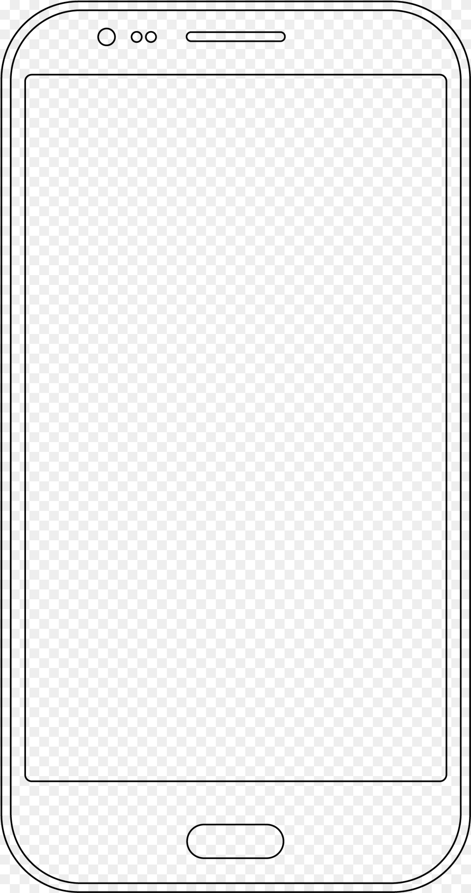 Android Phone, Gray Free Png