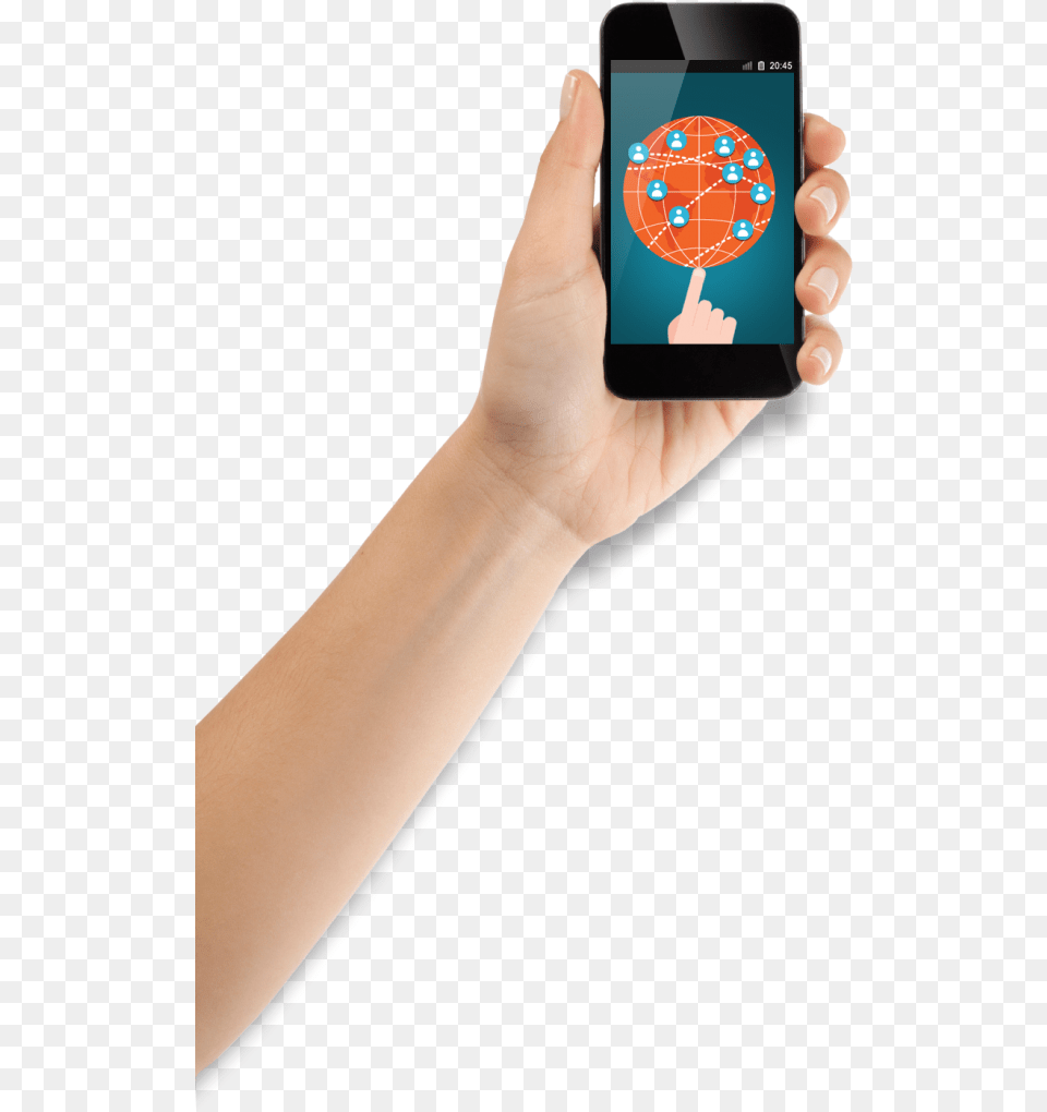 Android Phone Transparent Arm Holding Phone Hand Arm Holding Phone, Electronics, Mobile Phone Free Png