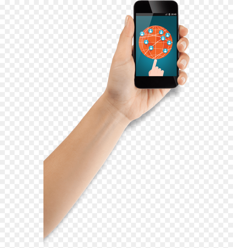 Android Phone Transparent Arm With Smartphone, Electronics, Mobile Phone, Adult, Female Free Png Download