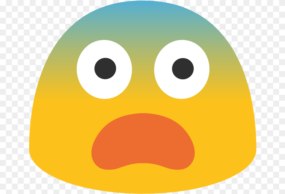 Android Scared Emoji, Disk, Egg, Food Free Png Download