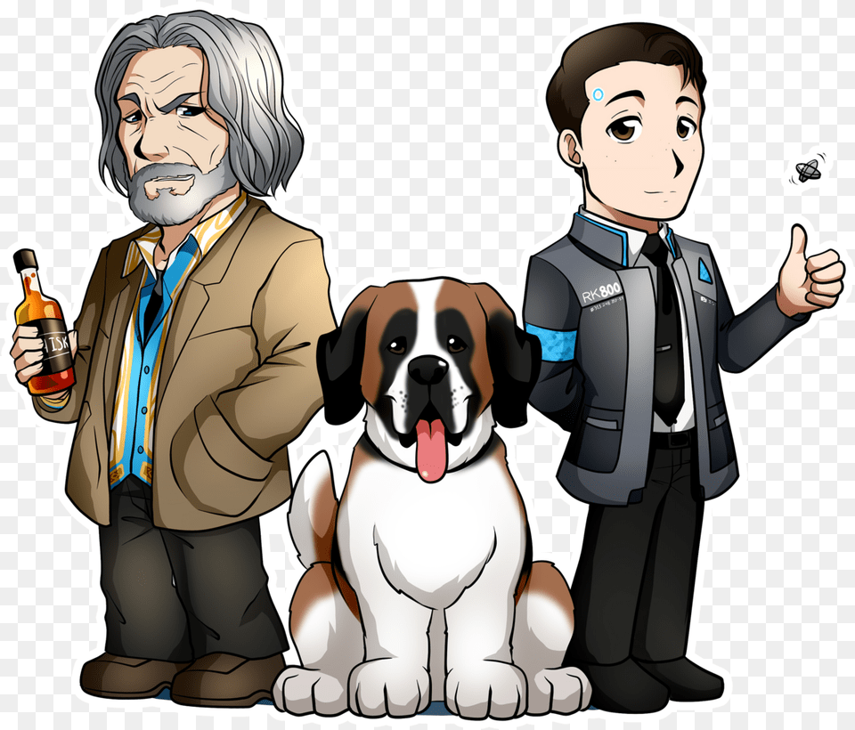Android Son Hard Boiled Eccentric Police Lieutenant Detroit Become Human Connor And Sumo, Adult, Person, Baby, Man Free Png Download