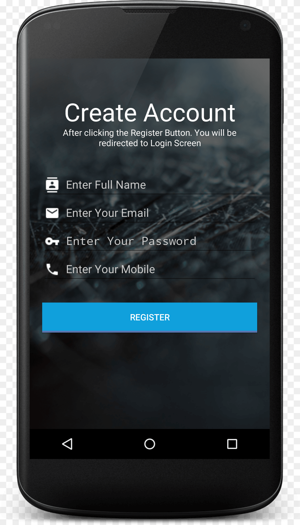 Android Sqlite Database Register Activity Smartphone, Electronics, Mobile Phone, Phone Free Png