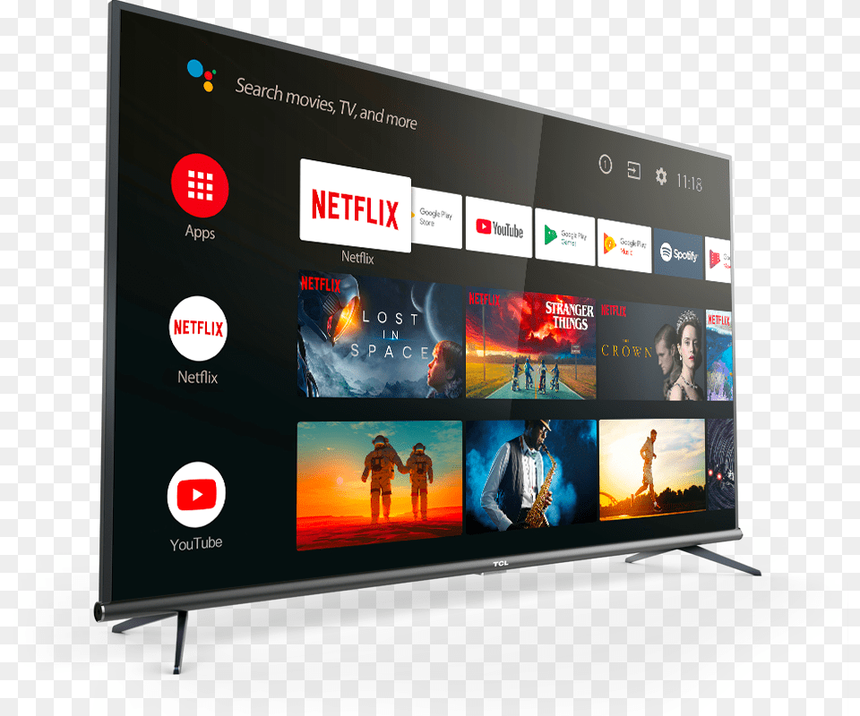 Android Tv For Easy And Unlimited Entertainment Tcl, Computer Hardware, Screen, Monitor, Hardware Free Transparent Png