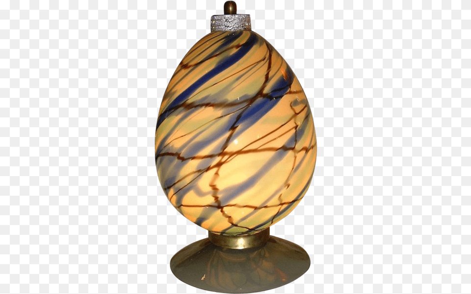 Andromeda 1970s Vintage Egg Shape Gray Blue Yellow Stained Glass, Lamp, Accessories, Gemstone, Jewelry Png