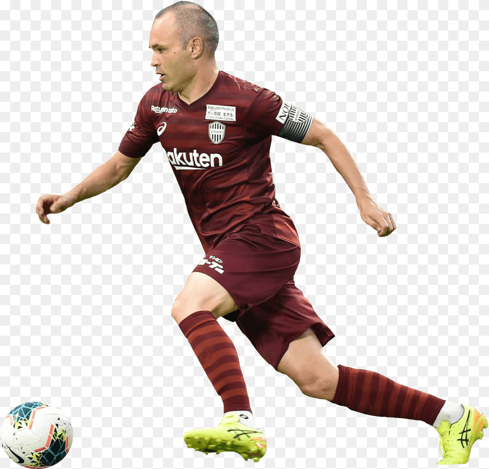 Andrs Iniesta Football Render Andres Iniesta Vissel Kobe, Person, Ball, Soccer, Soccer Ball Free Png Download