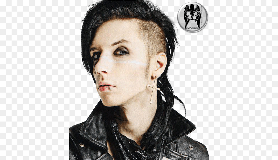 Andy Andy Biersack In The End Haircut, Accessories, Clothing, Coat, Earring Free Png Download