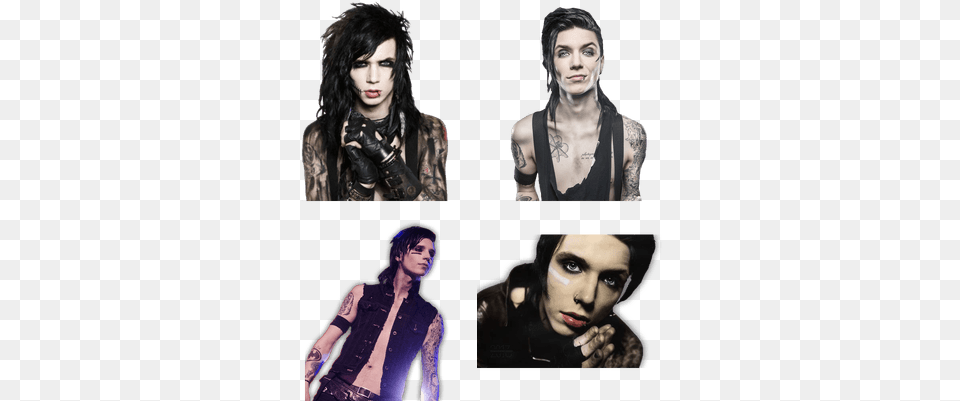 Andy Biersack Black Veiled Brides Andy, Adult, Person, Woman, Female Png Image