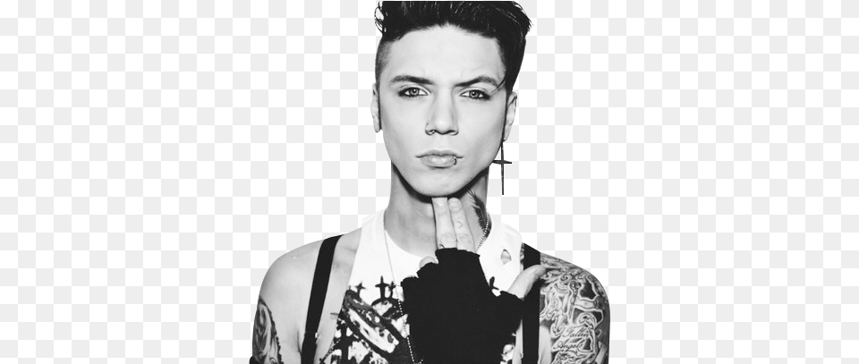 Andy Black Andy Biersack Hot, Tattoo, Face, Head, Skin Free Png Download