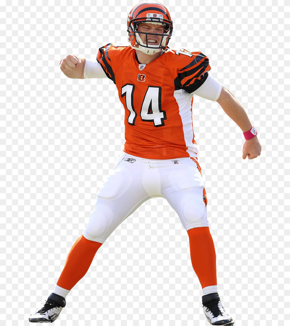 Andy Dalton Bengals White Background, Helmet, Playing American Football, Person, People Free Png Download