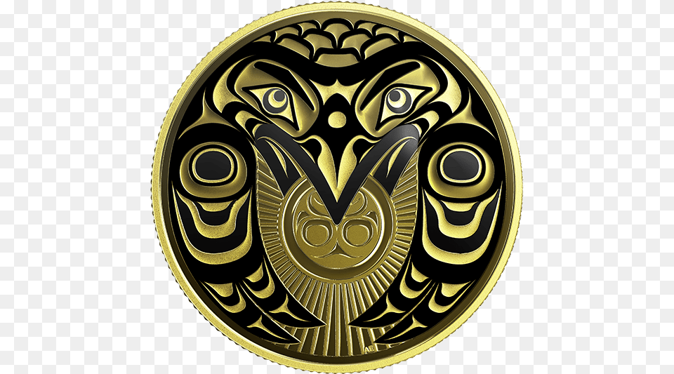 Andy Everson Raven Mint, Emblem, Symbol, Gold Free Png Download