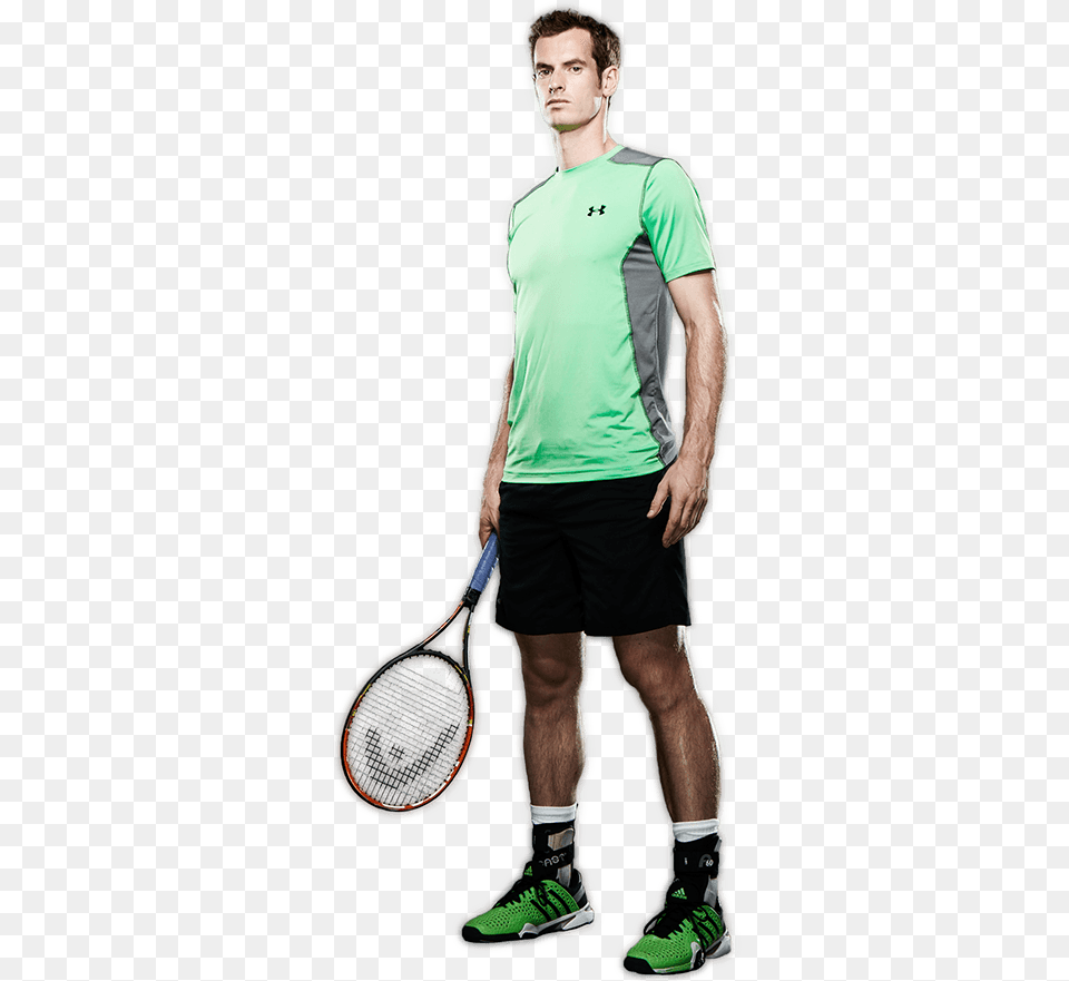 Andy Murray Standing Clip Arts Man Holding Tennis Racket, Tennis Racket, Sport, Shoe, Footwear Png Image