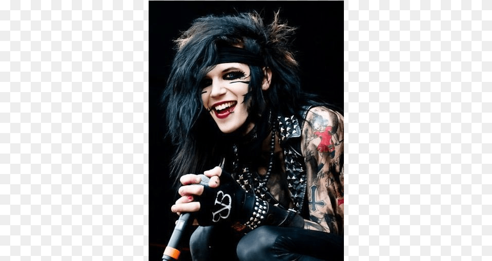 Andy Recently Cut His Hair And Started Wearing Less Black Veil Brides 2012, Adult, Tattoo, Skin, Portrait Free Png Download