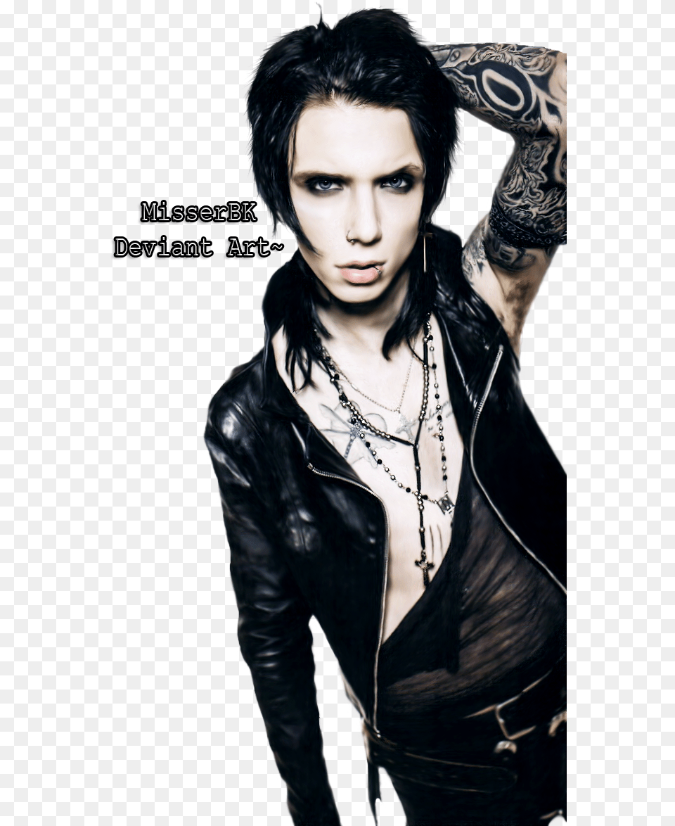 Andy Sixx Andy Biersack So Hot, Woman, Tattoo, Skin, Person Free Png