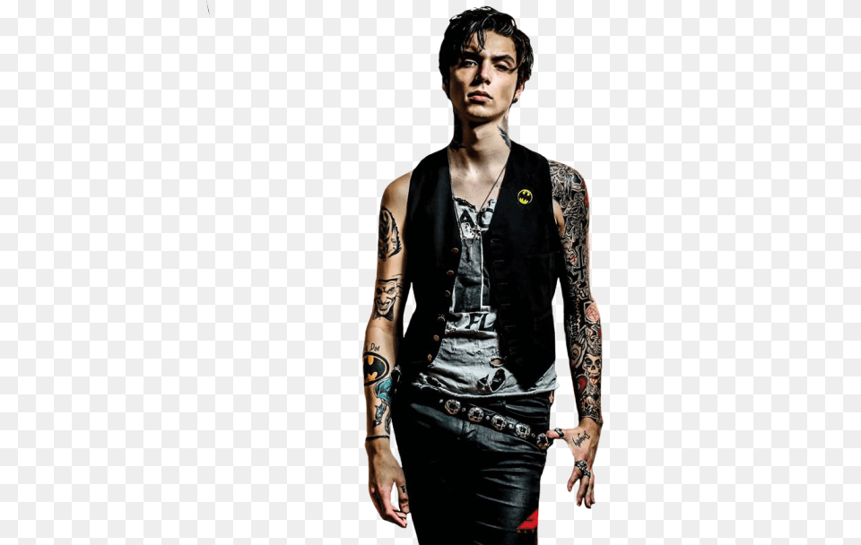 Andy Sixx Transparent Images, Vest, Tattoo, Clothing, Skin Png Image