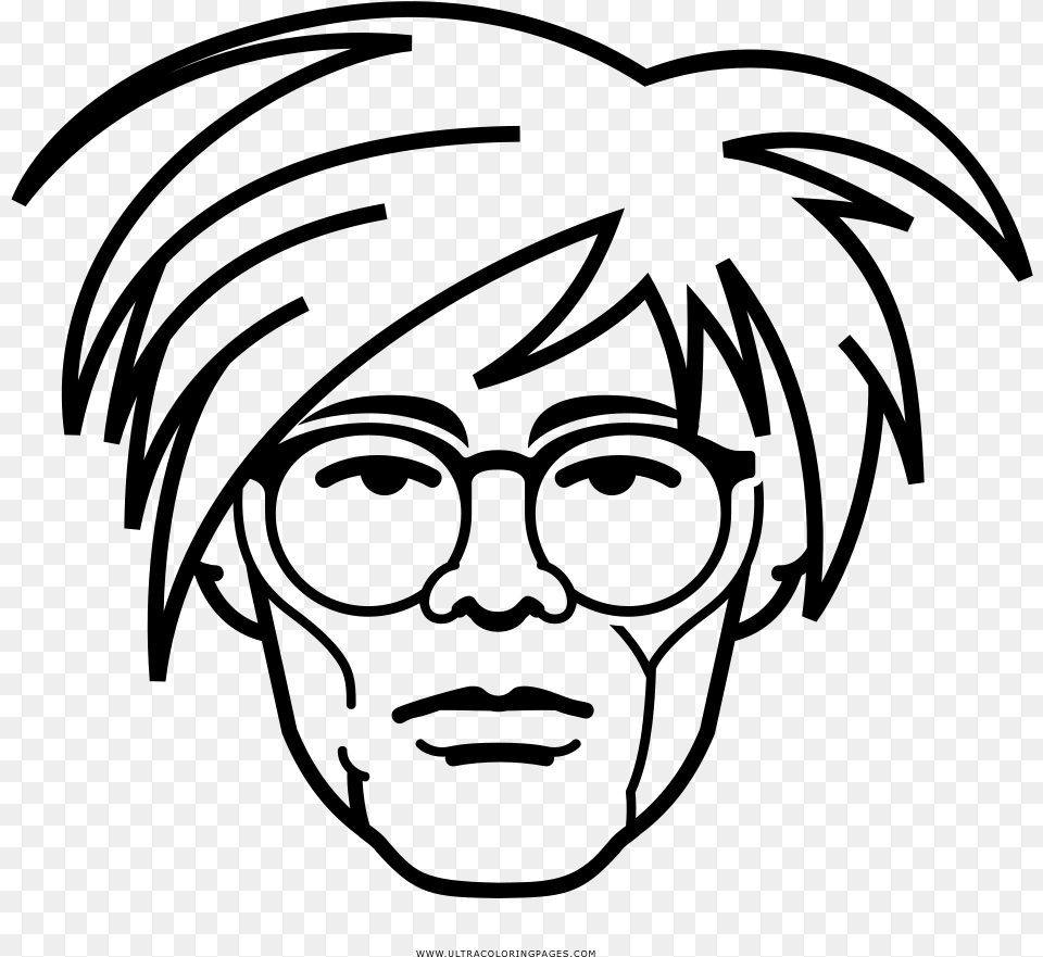 Andy Warhol Coloring, Gray Free Png