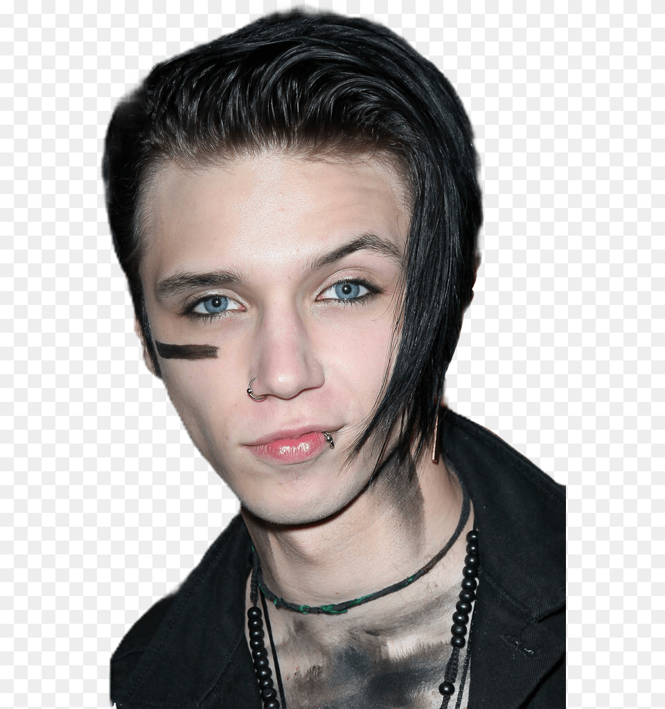 Andybiersack Andy Biersack Andyblack Remixme Remixit Andy Biersack New Haircut 2012, Woman, Portrait, Photography, Person Free Png Download