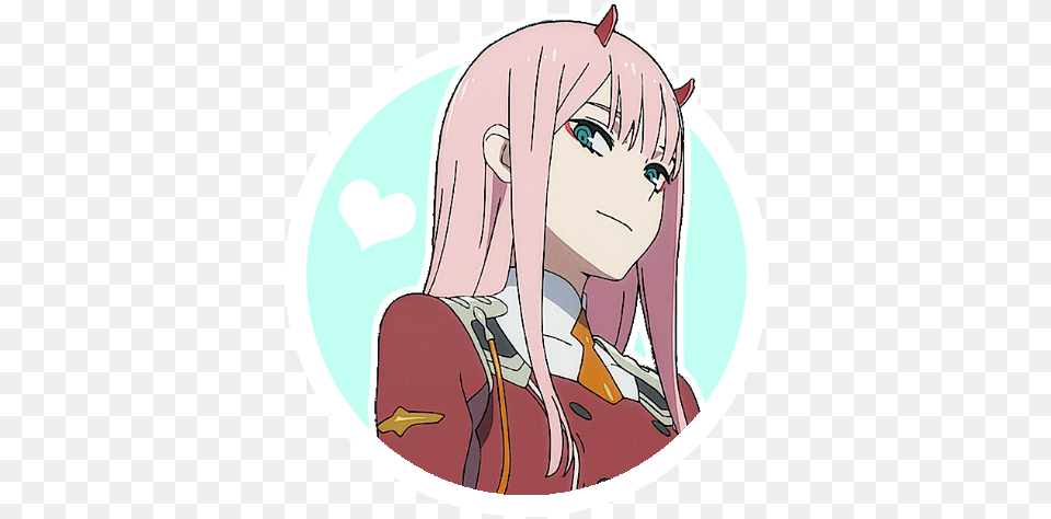 Anemone Darling In The Franxx Anime Girl Pink Hair Horns, Book, Comics, Publication, Adult Png