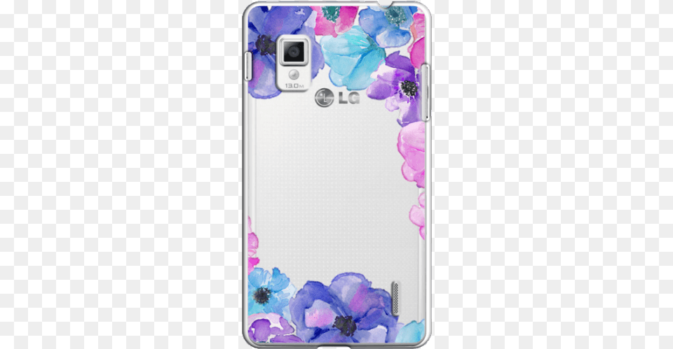 Anemone Painted Flowers Watercolor Flowers Blues Hydrangea, Electronics, Mobile Phone, Phone Free Transparent Png