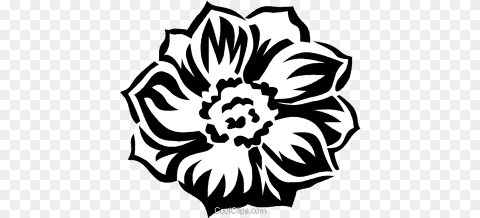 Anemone Royalty Vector Clip Art Illustration Sunflower, Dahlia, Flower, Plant, Stencil Free Transparent Png