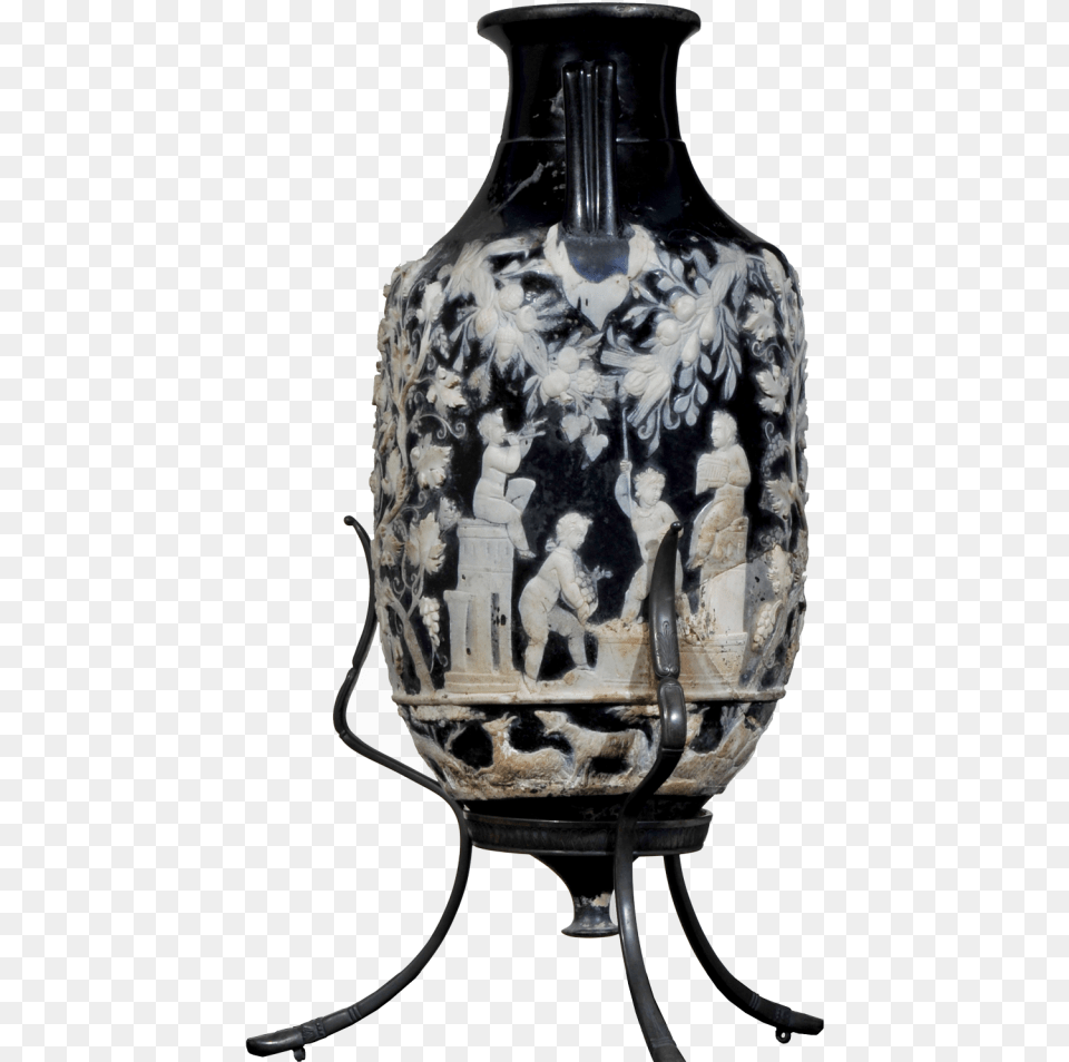 Anforisco With Cupids Gathering Grapes Vaso Blu Di Pompei, Jar, Art, Vase, Pottery Png Image