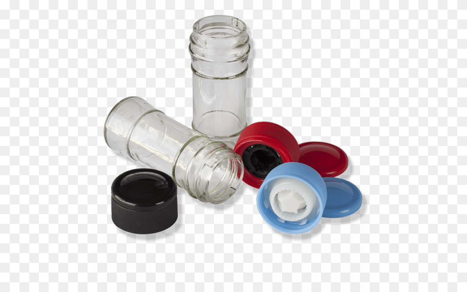 Anfra Glass Jar For Grinder Cap Glass Bottle Grinder Cap, Tape, Shaker Free Png Download