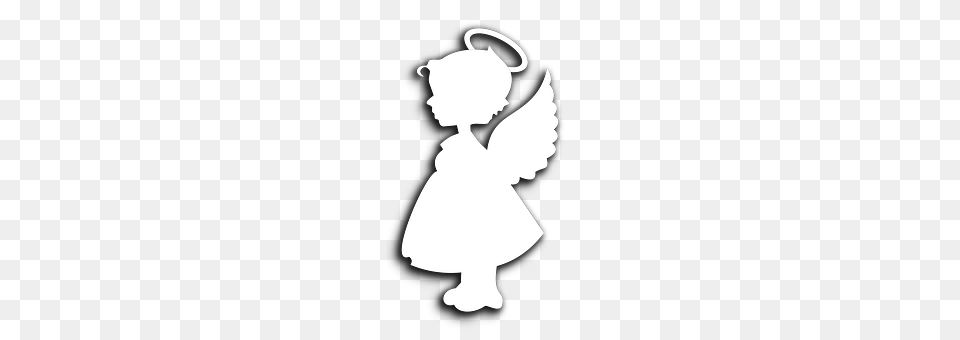 Angel Silhouette, Stencil, Animal, Fish Png Image