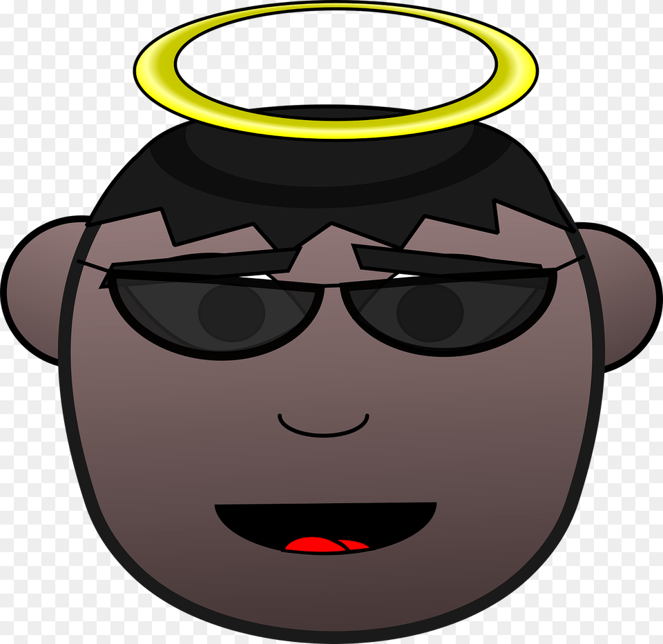 Angel African American Cool Sunglasses Clip Art Angel Wearing Sunglasses, Jar, Pottery, Vase, Accessories Free Png Download