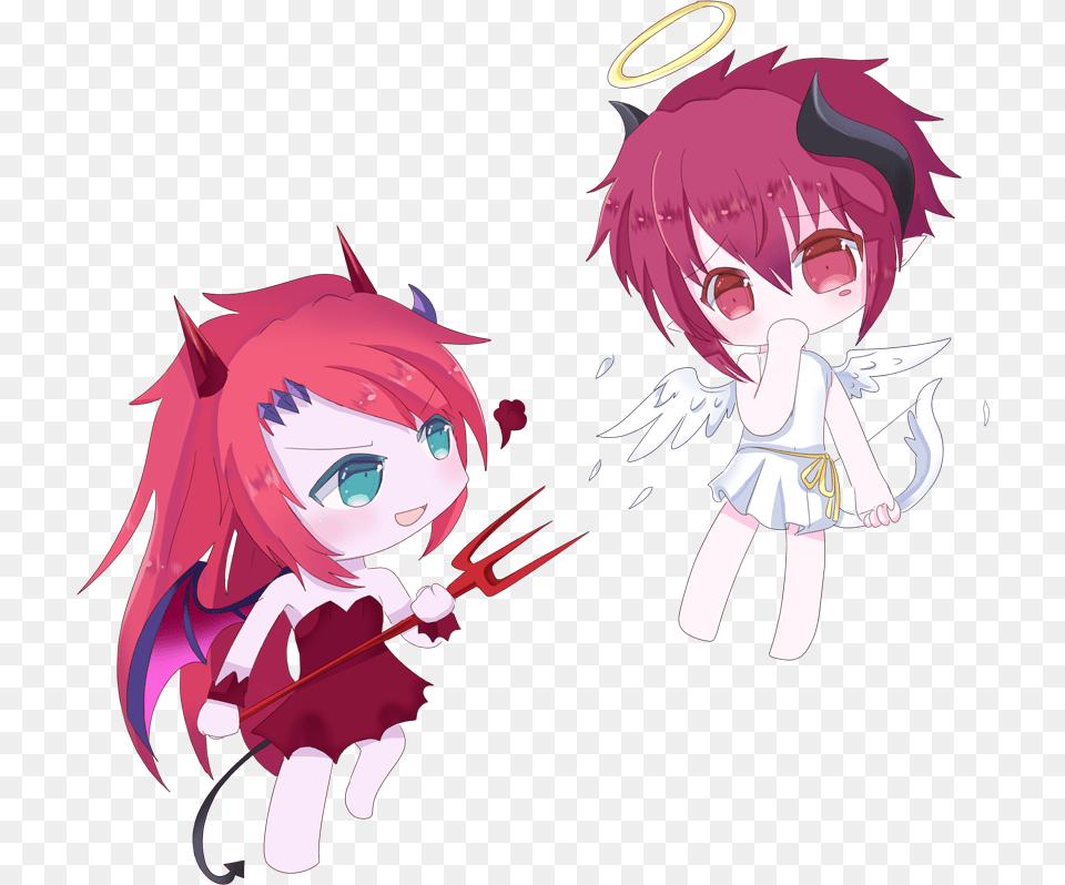 Angel And Devil Cupid, Book, Comics, Publication, Baby Png
