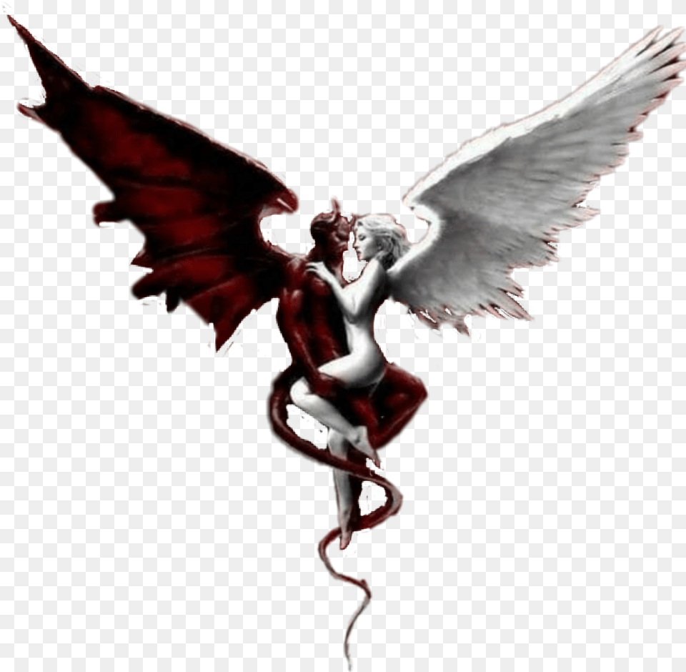 Angel And Devil Love, Person, Animal, Bird, Face Png