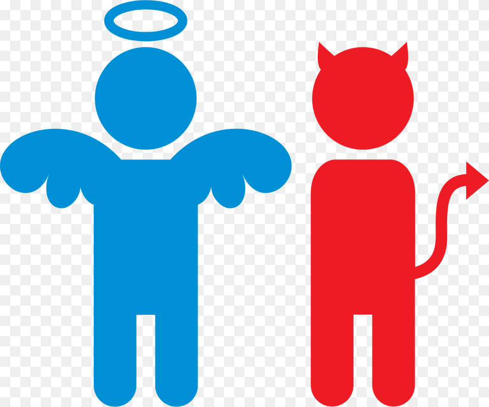 Angel And Devil Pictogram Clipart, Logo, Art Free Transparent Png